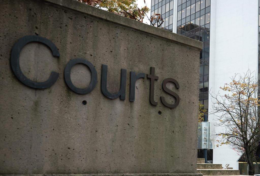 The B.C. Supreme Court is shown in Vancouver on Monday, Nov. 1, 2021. 
