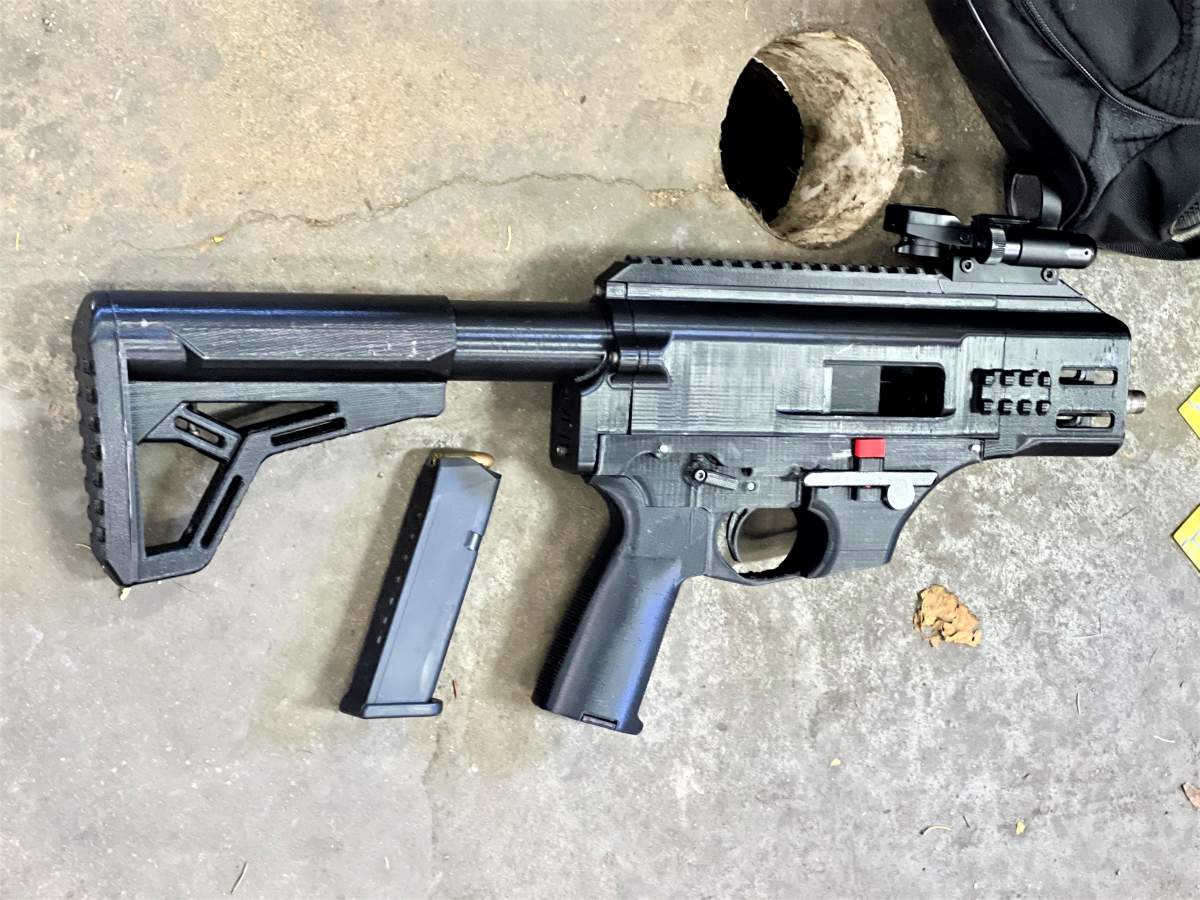 Police are investigating after a woman was shot with a 3D-printed firearm in East Preston Sunday evening.