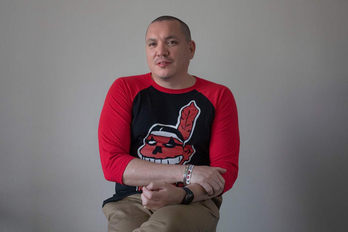 Director Jeff Barnaby is pictured as he promotes the film "Blood Quantum" at the Toronto International Film Festival, in Toronto, Friday, Sept. 6, 2019. Barnaby, who helped shape modern Indigenous cinema with titles such as "Rhymes for Young Ghouls" and "Blood Quantum," has died at age 46 after a battle with cancer.