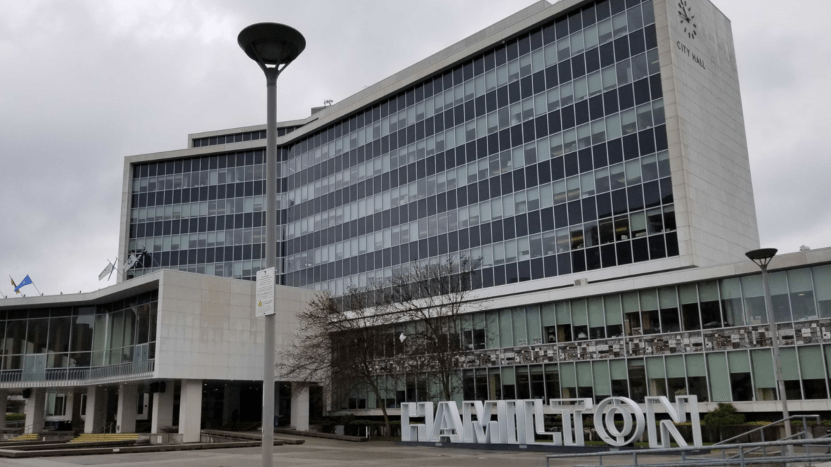 The City of Hamilton says a first floor drop box at the rear entrance of city hall was taken on the morning of Sunday, October 22.