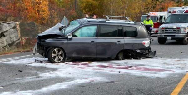 Highway 400 southbound  closed for an earlier serious crash near Bracebridge .