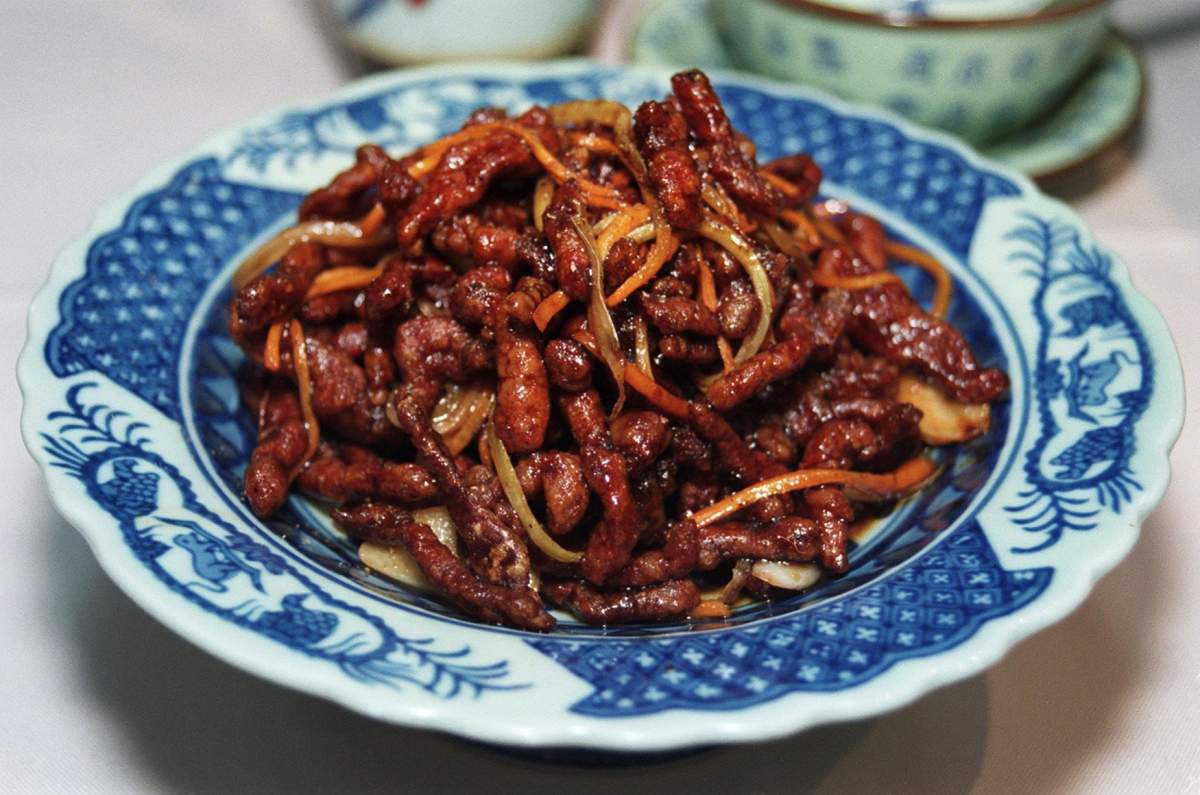 A plate of Ginger Beef.