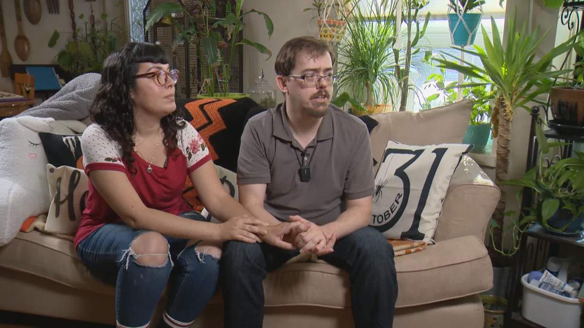 Jonathan Aschenbrener and his wife Sara Salazar in their Regina home.
