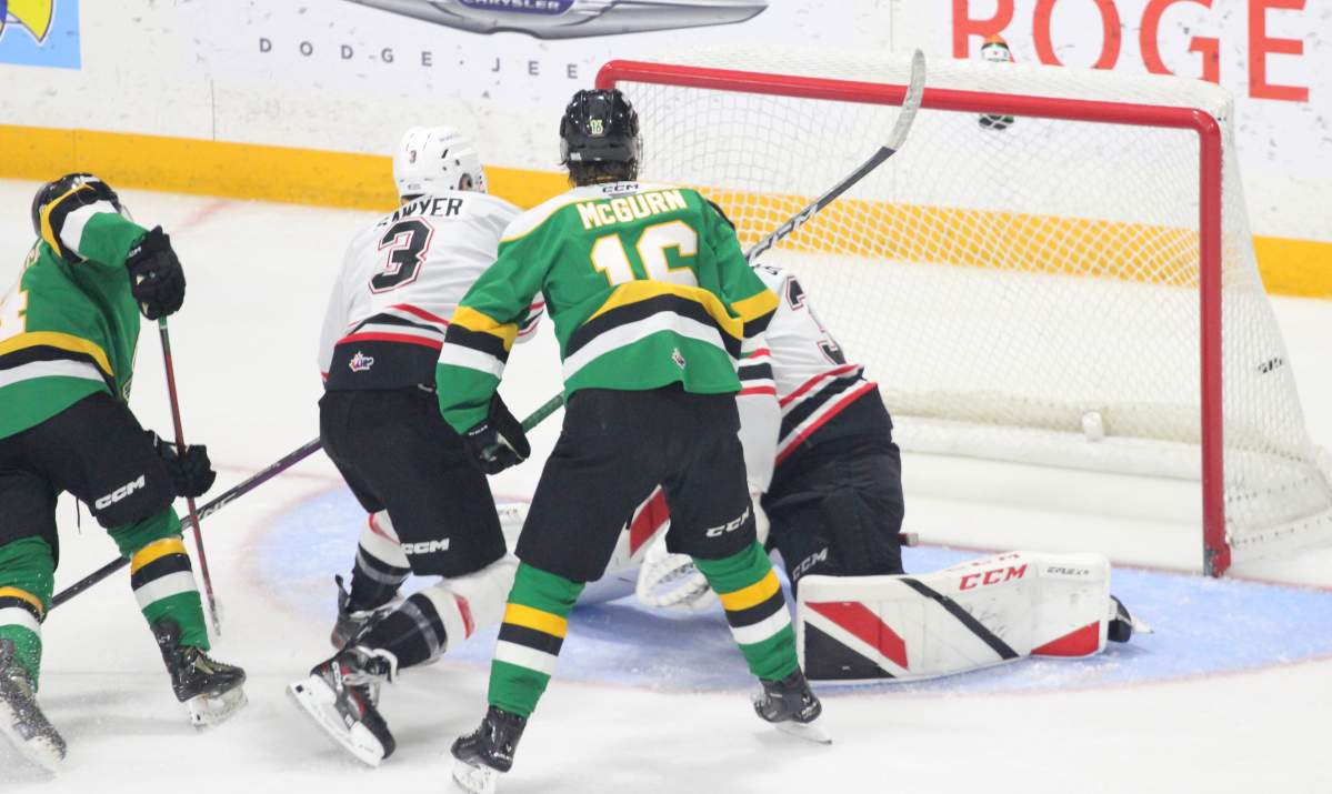 Attack snow London Knights as wet flurries begin to fall in Owen Sound - image