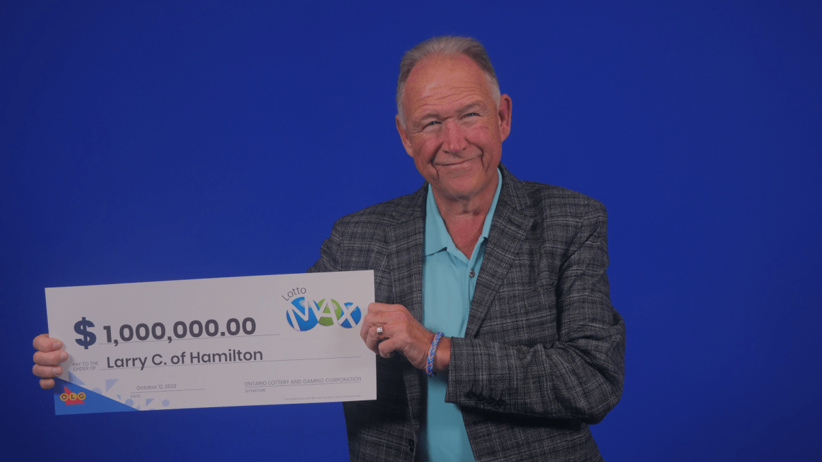 Larry Culp of Hamilton recently picked up $1 Million at the OLG Prize Centre in Toronto after cashing in with Lotto Max win.