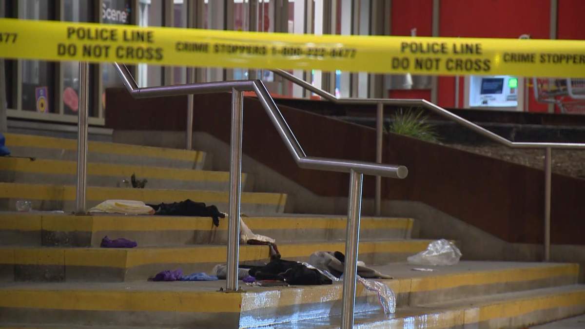 Calgary police were called around 1:20 a.m. on Oct. 25, 2022 to the Superstore stairs in East Village for reports of a man in medical distress who later died of his injuries at the scene.