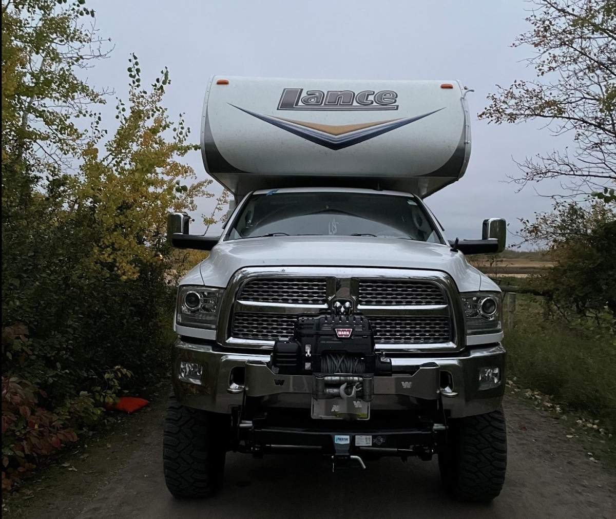 The stolen truck and camper.