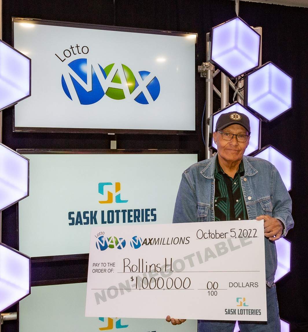 James Smith Cree Nation's MAXMILLIONS winner Rollins Head.