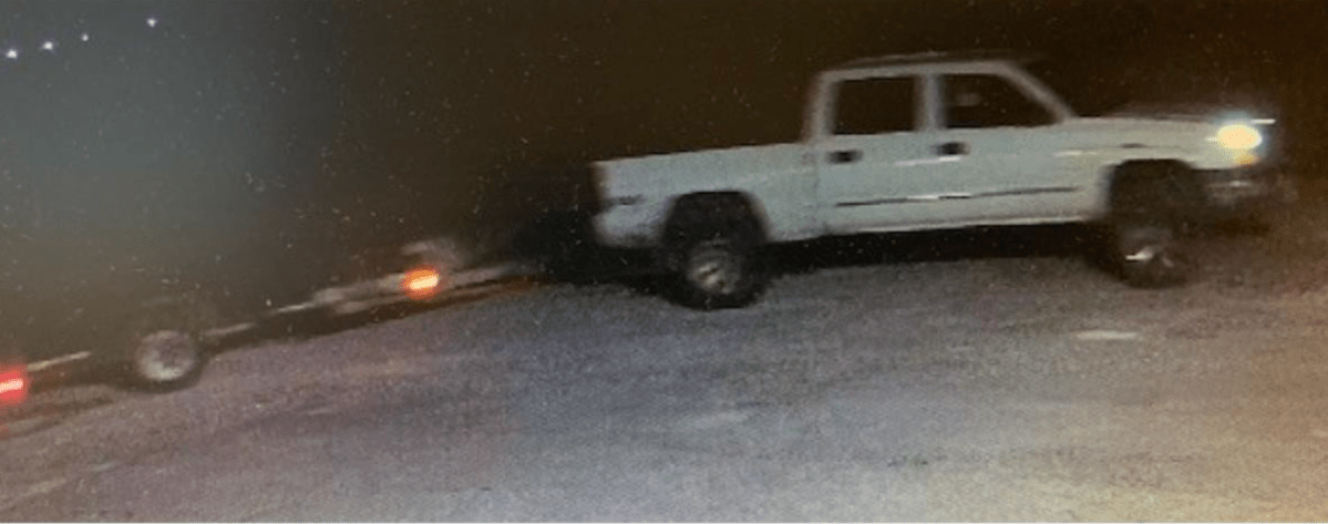 The suspect vehicle in a break-in at a Colborne Street business in Lindsay, Ont., on Oct. 3.
