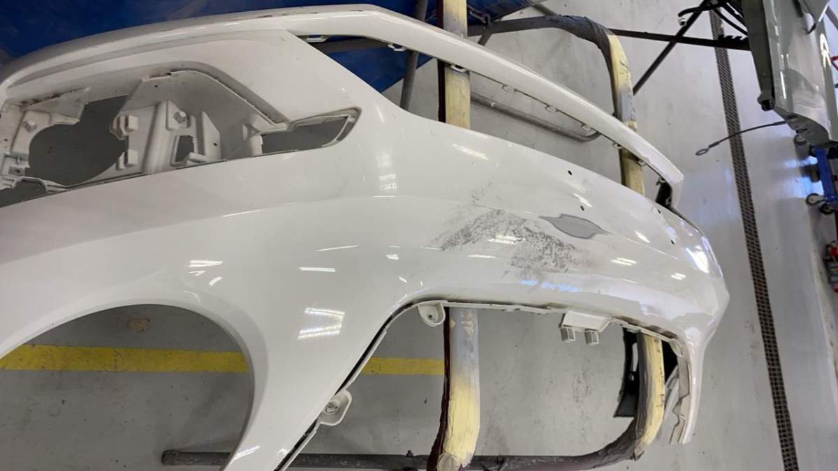 Some of the damage on Julie Moses’ car