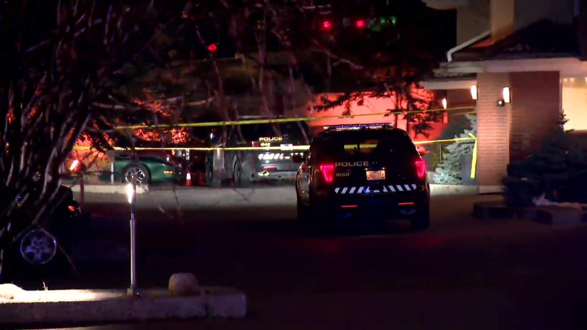 Calgary police were called to a parking lot in Canyon Meadows on Oct. 28, 2022 when police said a man inside a suspicious vehicle shot at a police officer.