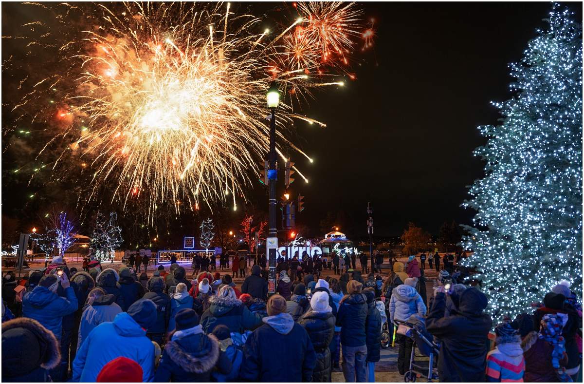 Fireworks in downtown Barrie at the Noella Festival and tree lighting ceremony. Saturday Nov. 19, 2022