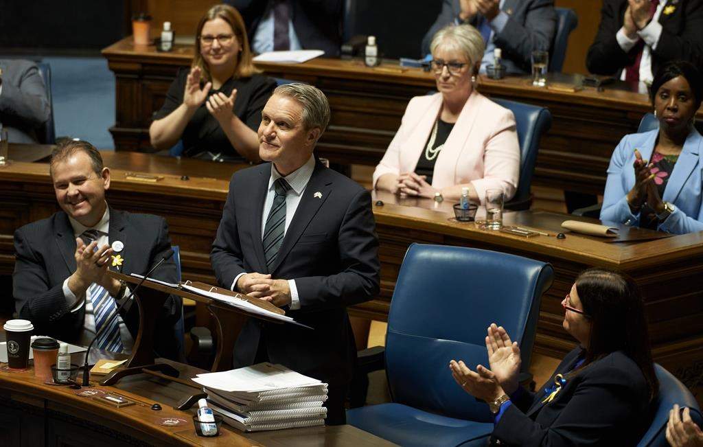 Manitoba Finance Minister Cameron Friesen says the Progressive Conservative government will cut in half the annual water rental rates that Manitoba Hydro pays the province.