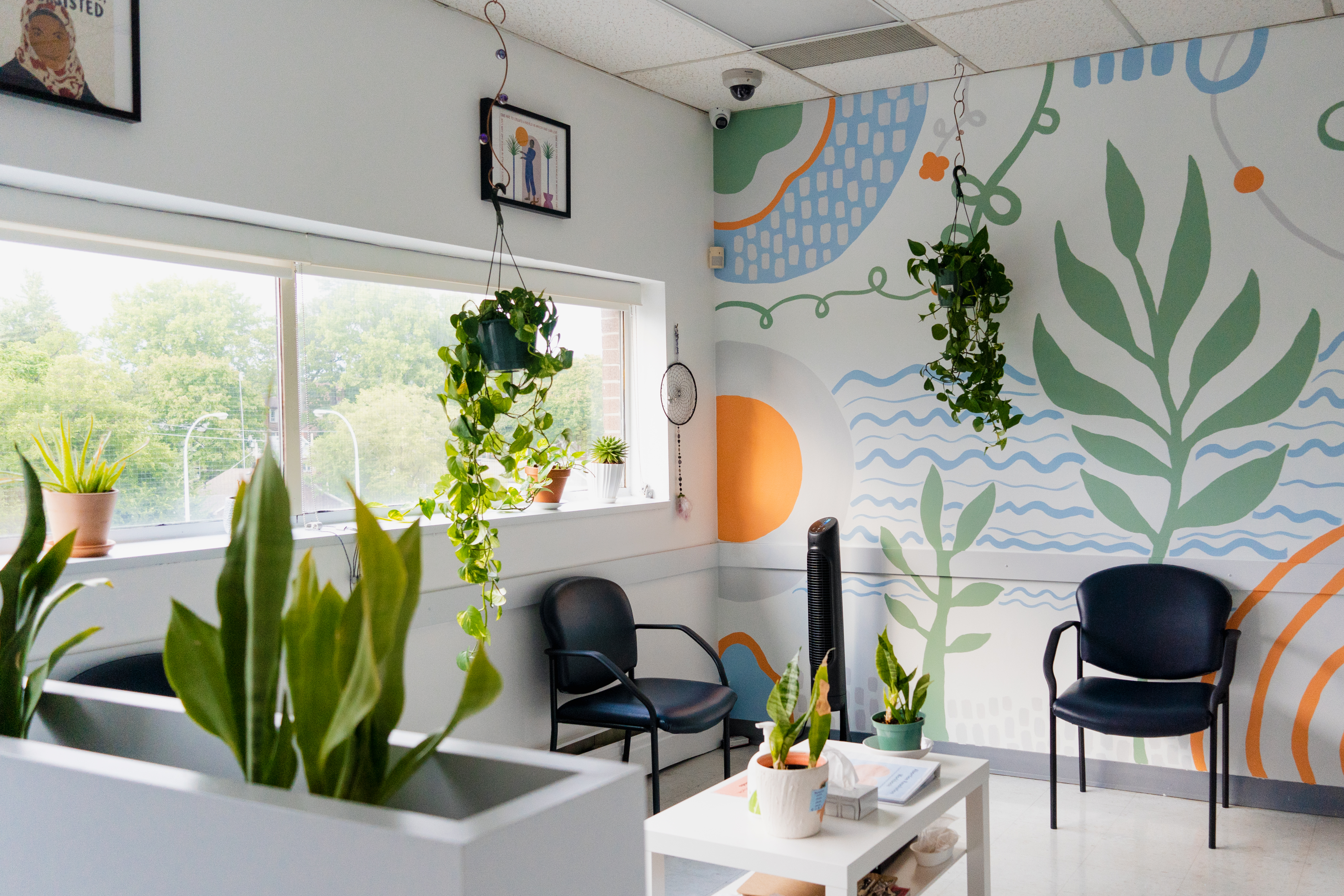 A photo of a waiting room in an Ontario abortion clinic