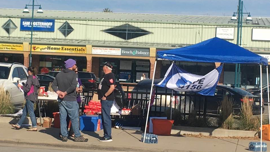 The office of Niagara West’s Sam Oosteroff in Beamsville was one of many Progressive Conservative constituencies that saw a picket line on Friday.
