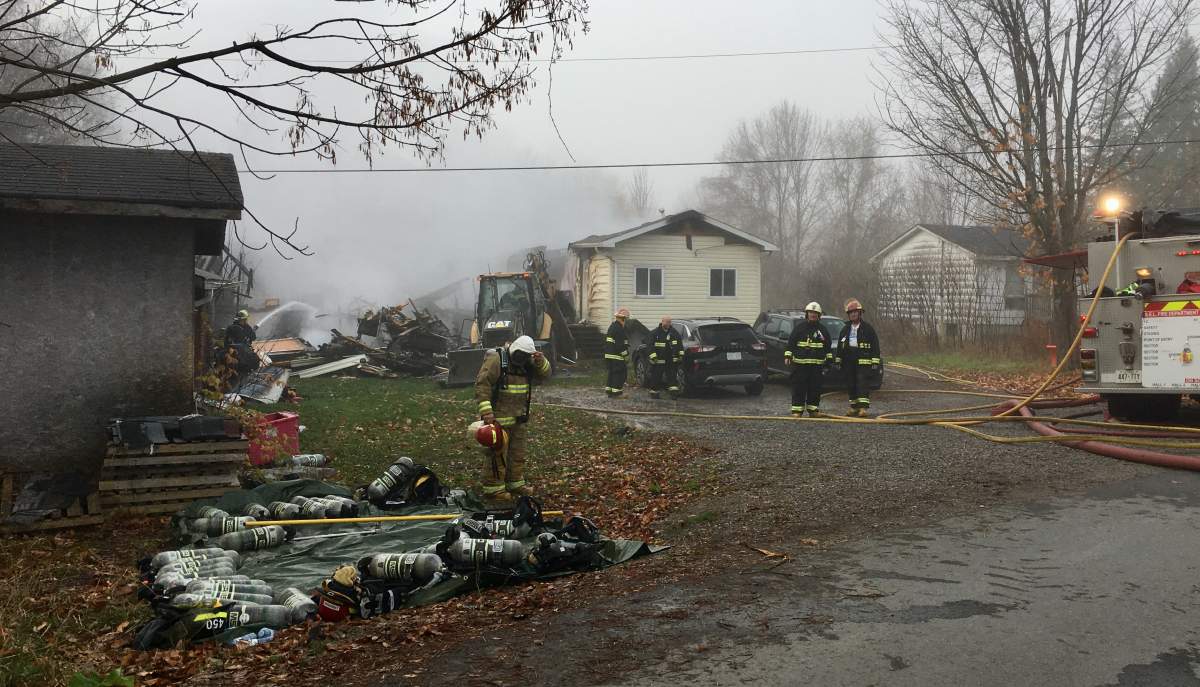 Firefighters responded to the house fire around 4:45 a.m.