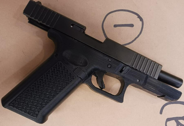 The Delta Police Department is investigating after two loaded guns, including a "ghost gun" were recovered from a truck during a traffic stop on Nov. 24, 2022.
