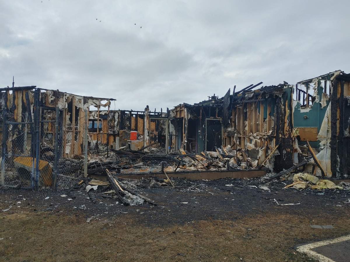 The Elsipogtog youth centre was destroyed in a fire Thursday morning.