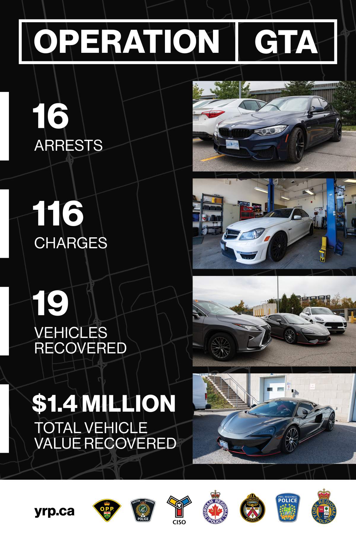 $1.4M in vehicles recovered after alleged carjacking network dismantled in Toronto area - image