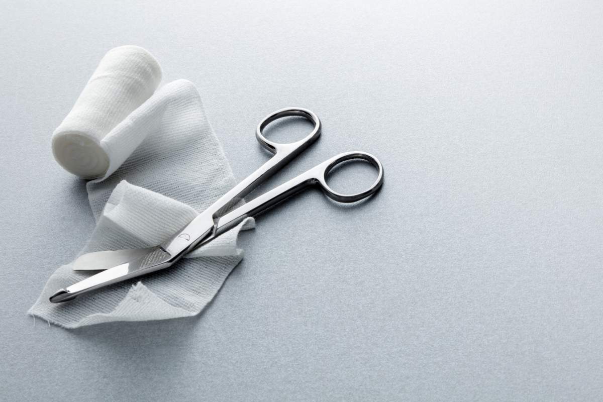 A pair of gauze scissors were used to cut the tendon that was keeping the foot attached to the man's body, the criminal complaint said.