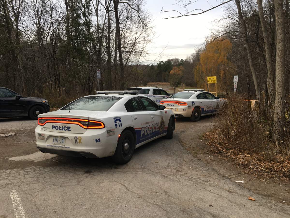 Peterborough police converged on Jackson Park on Nov. 15, 2022.