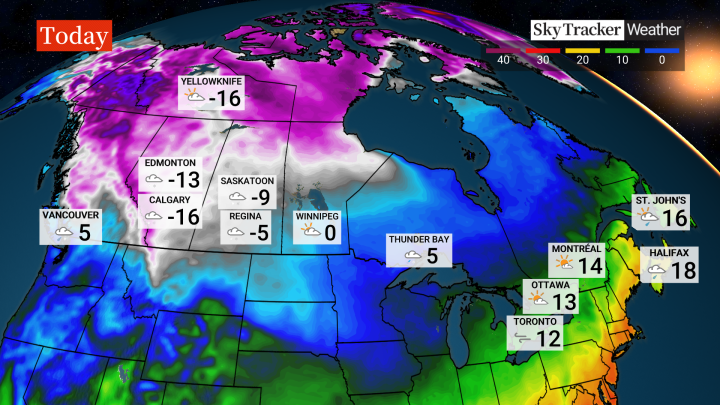 Canada weather forecast for Monday, Nov. 7, 2022