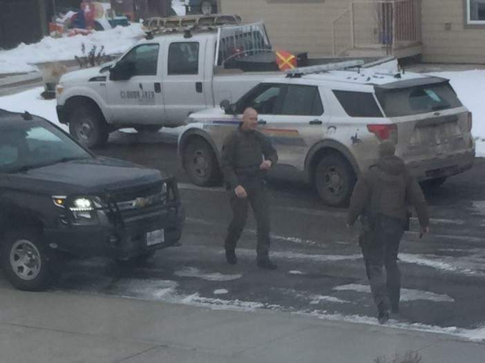 RCMP officers were seen conducting an operation in Merritt, B.C., Friday evening.