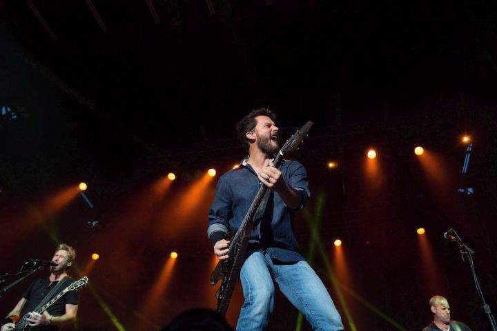 Nickelback performs during Fire Aid for Fort McMurray in Edmonton, Alberta, on Wednesday June 29, 2016. 