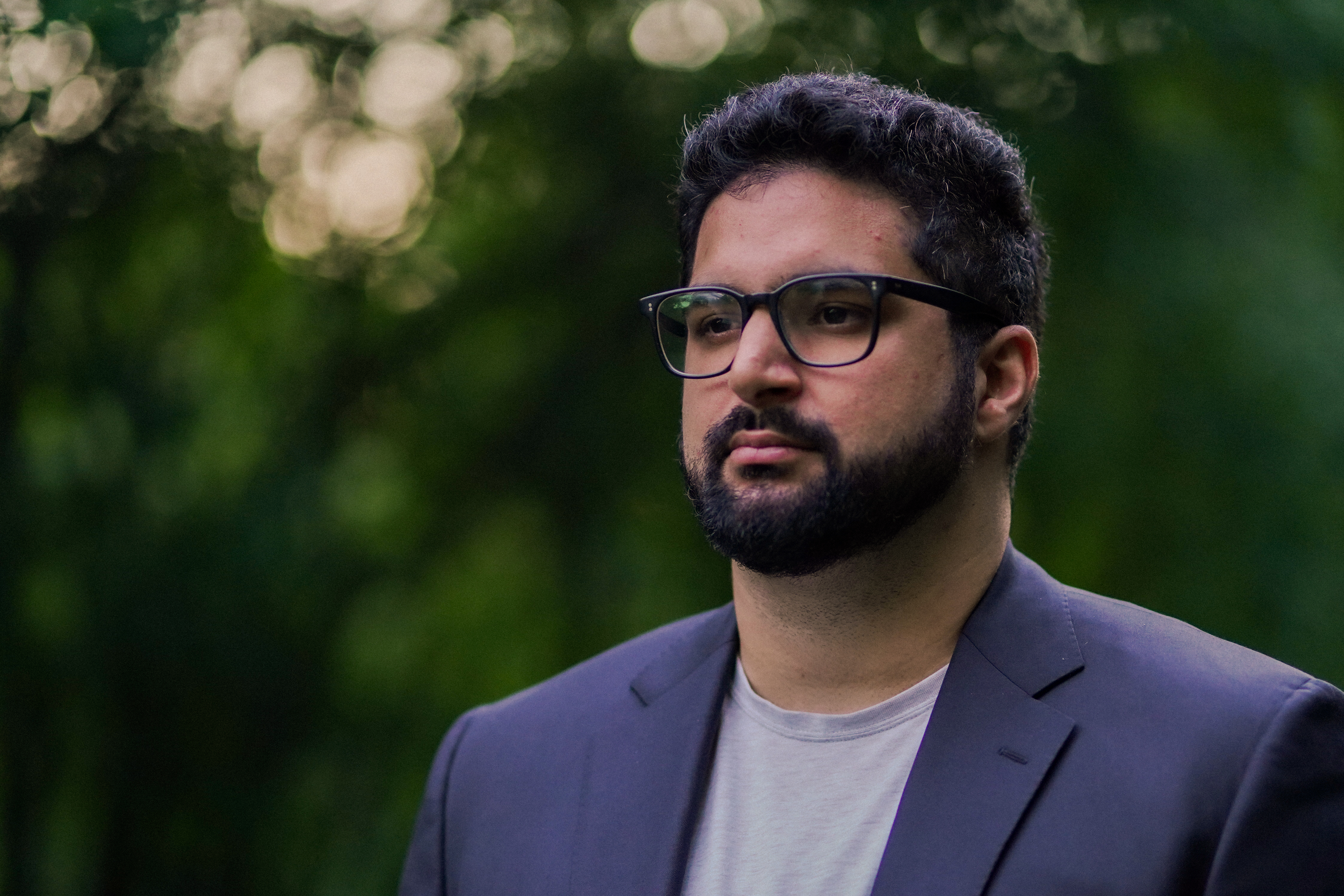 An outdoor portrait of Omar, a manager of an Ontario abortion clinic