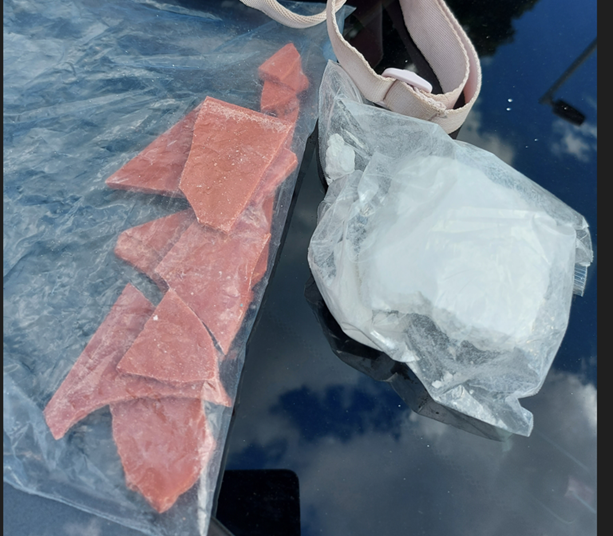 A sample of the drugs seized.