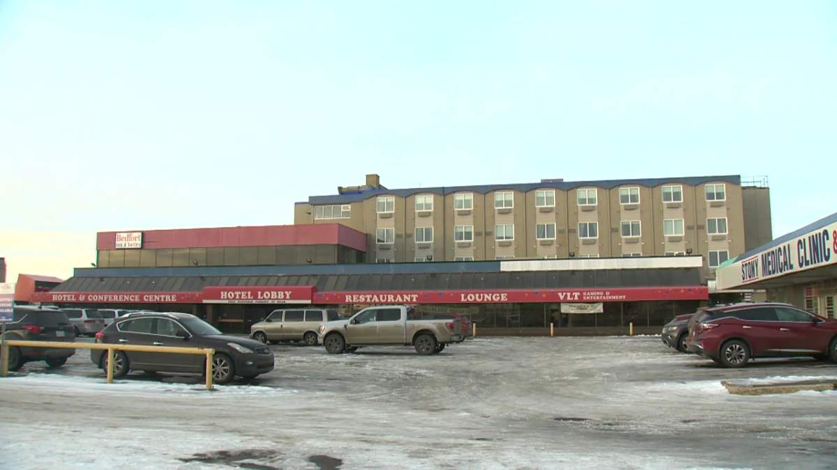 Edmonton city council approved $7.5 million to open 209 new shelter spaces inside a small hotel at 15540 Stony Plain Road, operated by Jasper Place Wellness Centre. Photo taken on Nov. 23, 2022.