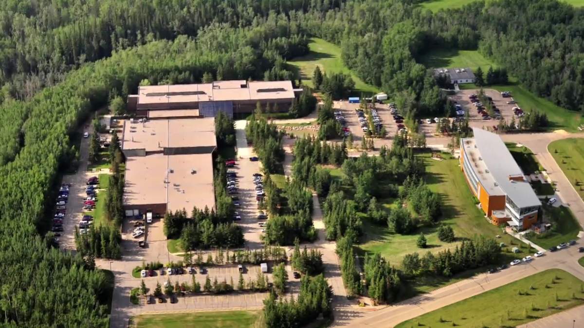 The Athabasca University campus north of Edmonton in Athabasca, Alta.