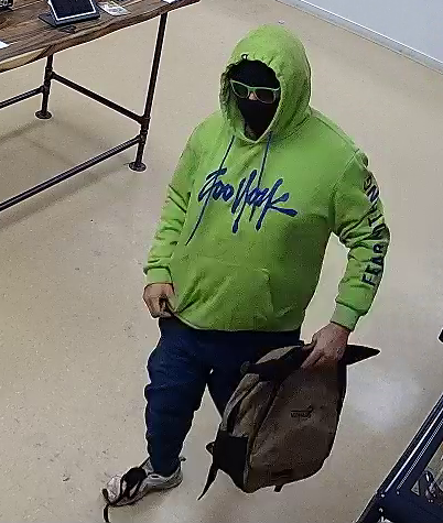Gimli RCMP want to identify this man, a suspect in an armed robbery Tuesday.