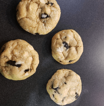 The cream cheese, cookies n' cream cookies Global News Calgary's Blake Lough baked for the 2022 holiday cookie sale.