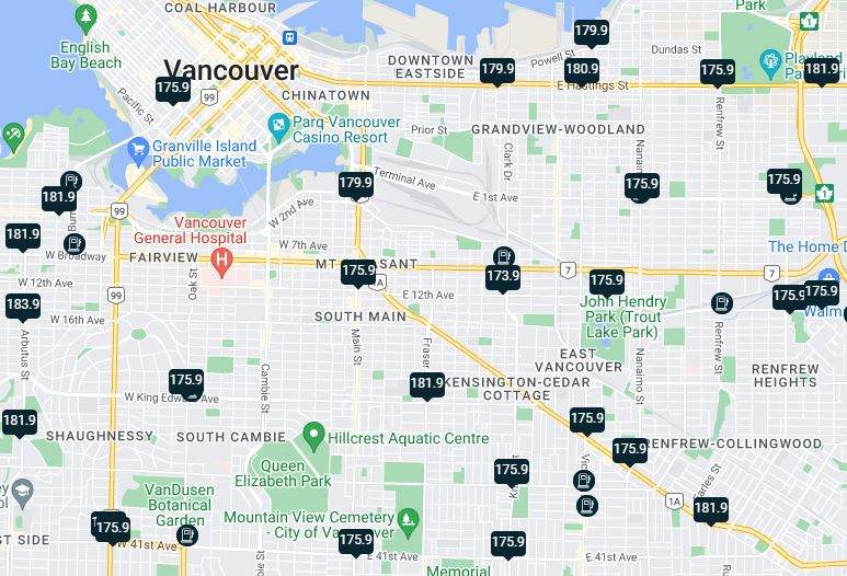 gas buddy map nov 18