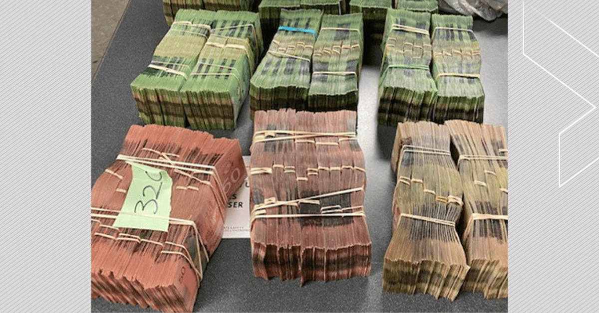 Some of the Canadian cash confiscated by authorities during Project Cobra, a three-year national investigation according to ALERT.