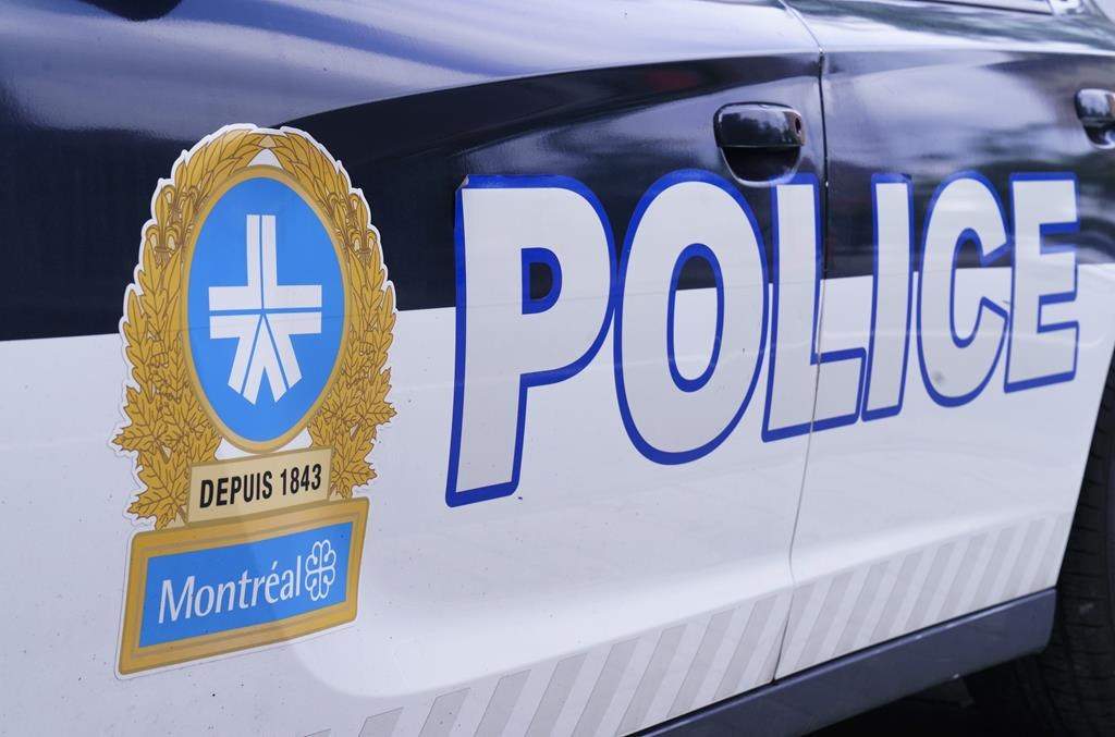 The Montreal police logo is seen on a police car in Montreal on Wednesday, July 8, 2020. 