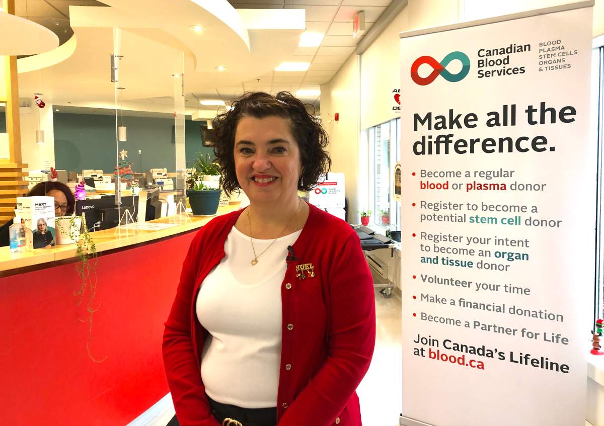 Kathy Gracie, Associate Director of Canadian Blood Services for Atlantic Canada.
