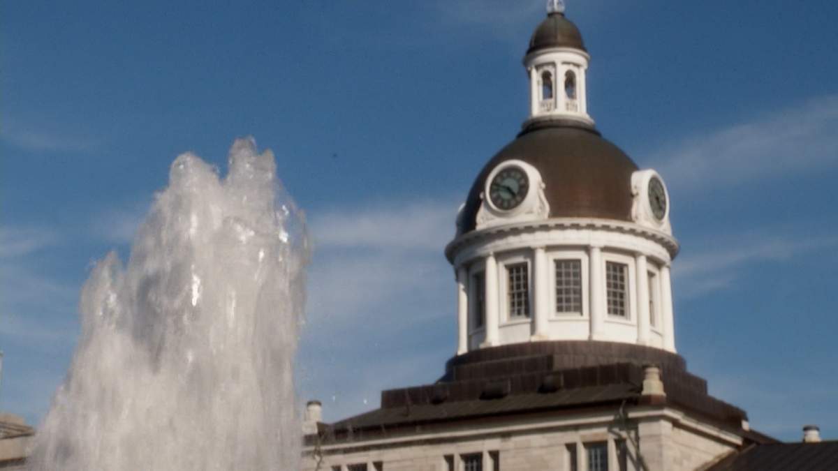 A shot of the Kingston City Hall upper dome.