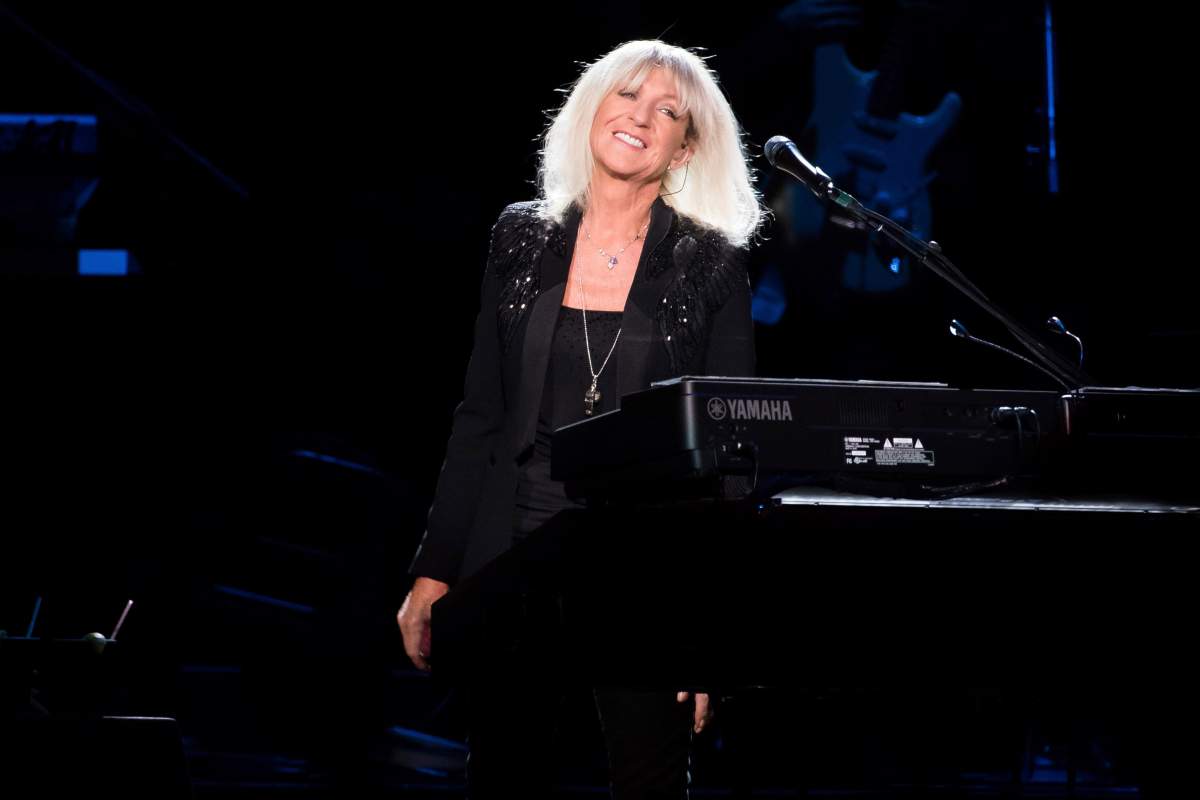 Christine McVie from the band Fleetwood Mac performs at Madison Square Garden in New York on Oct. 6, 2014. 