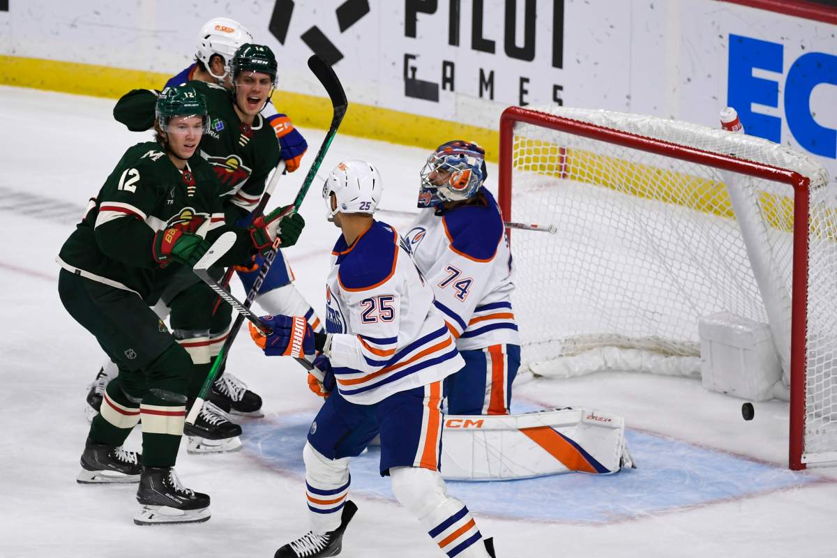 Oilers lose to Wild 2-1