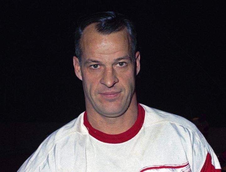 A a Nov. 1967, file photo showing Detroit Red Wings hockey player Gordie Howe.
