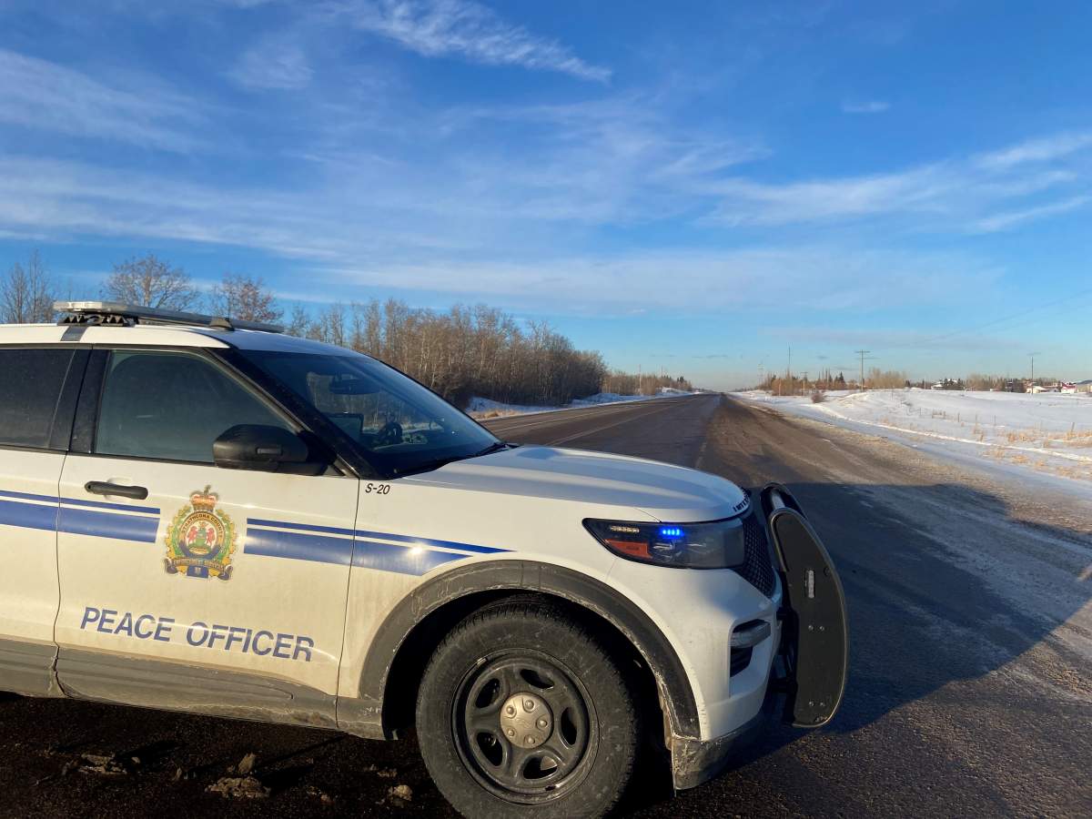A semi truck and two other vehicles collided on Highway 21 at Township Road 512 southeast of Edmonton, leaving two people dead and shutting down the intersection on Friday, December 9, 2022.