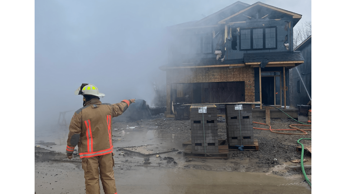 Hamilton Fire battle a blaze on Blackbird Way in Mount Hope Dec. 6, 2022.