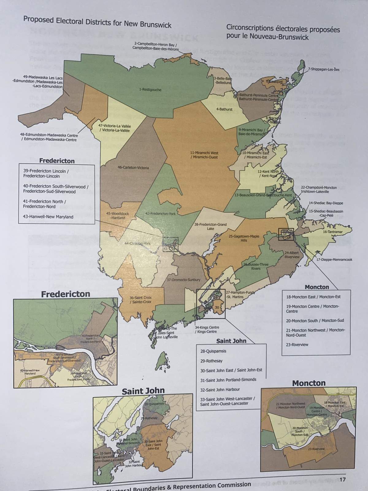 A preliminary report on changes to New Brunswick’s electoral ridings does not include any major changes.