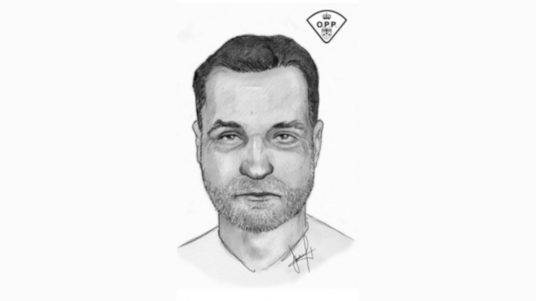 An artists rendition of a deceased man located Nov. 13, 2022 south of the Rail Trail, between Blake Street and Norway Avenue, in Hamilton. Police are seeking the identity of the unknown male.