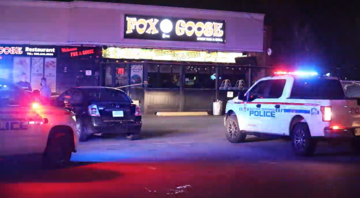 Police at the scene of the stabbing in Oshawa on Dec. 4.