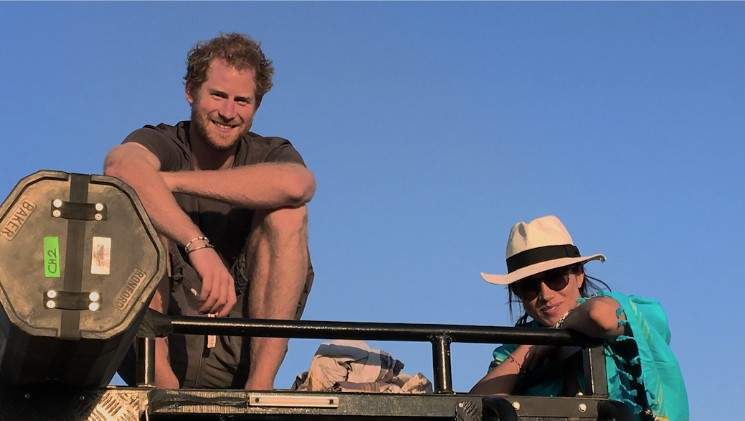 Prince Harry and Meghan Markle together in Botswana.