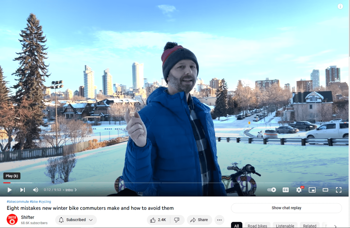 Tom Babin runs the YouTube channel Shifter, where he gives out advice on commuting by bike.