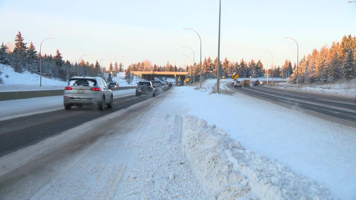 The Whitemud Drive westbound offramp to Terwillegar Drive on Friday, Dec. 2, 2022.
